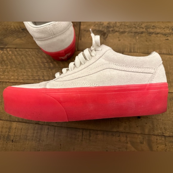 Vans Old Skool Platform Stac Sneakers In Hot Pink/Cream - Unisex M 8.5/ W 10 - Picture 4 of 11